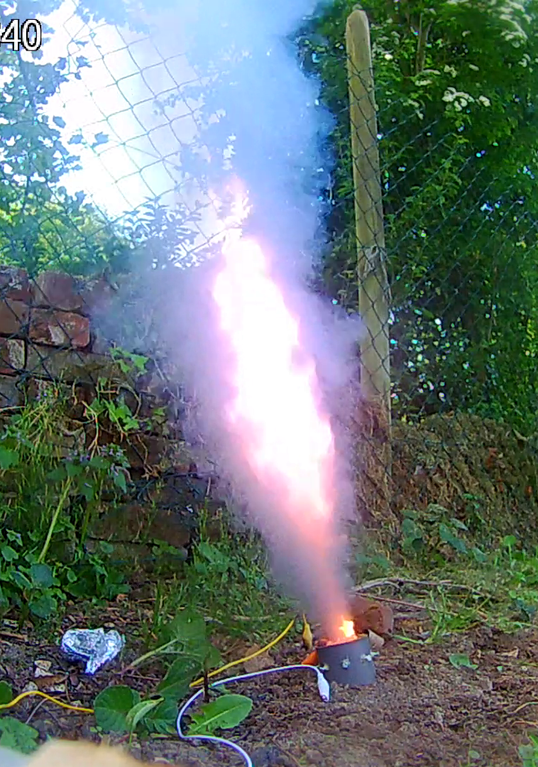 Plastic motor prototype (short burst of trust then slow burning).
