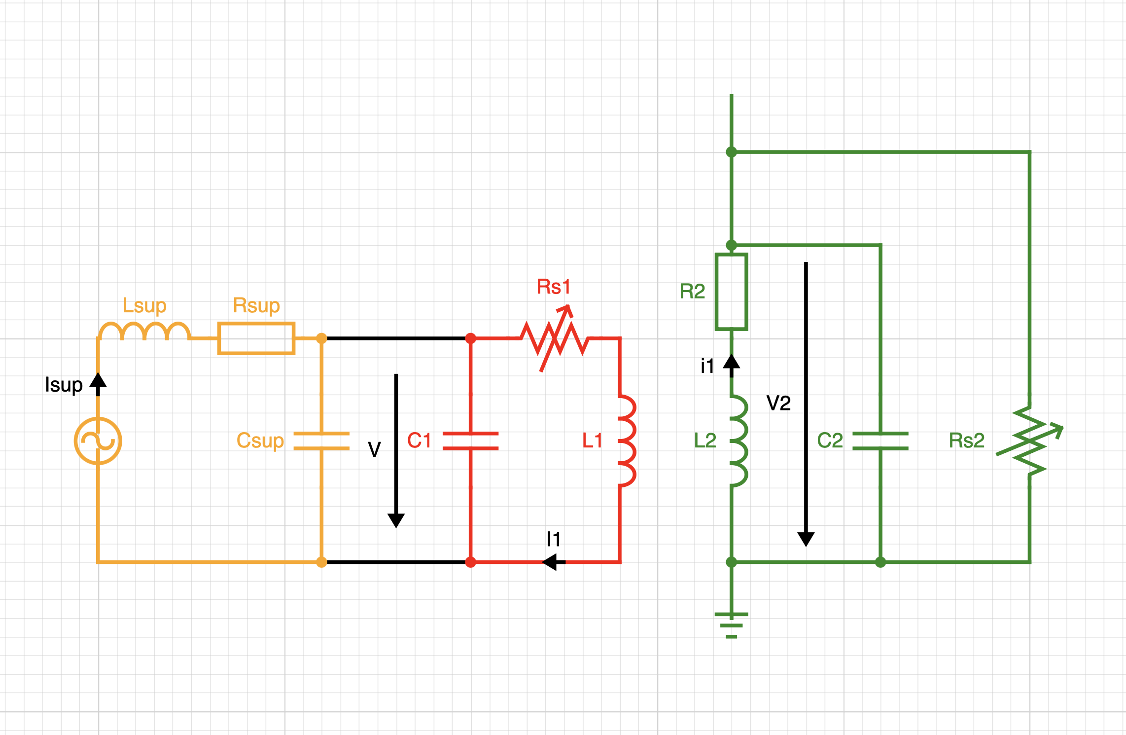 Schematic of the Tesla Coil electric circuit.